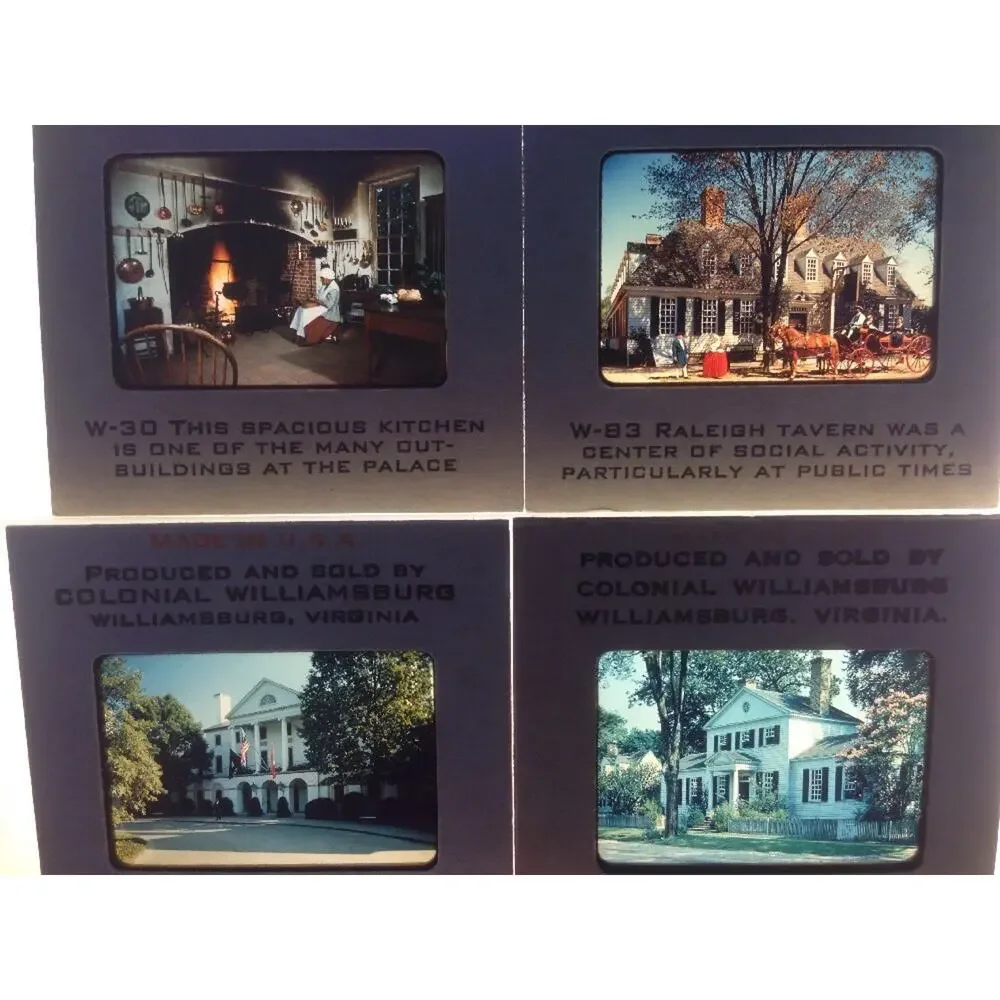 Lot 20 Vintage Mount Vernon Williamsburg Bermuda Souvenir Photograph Color Slide